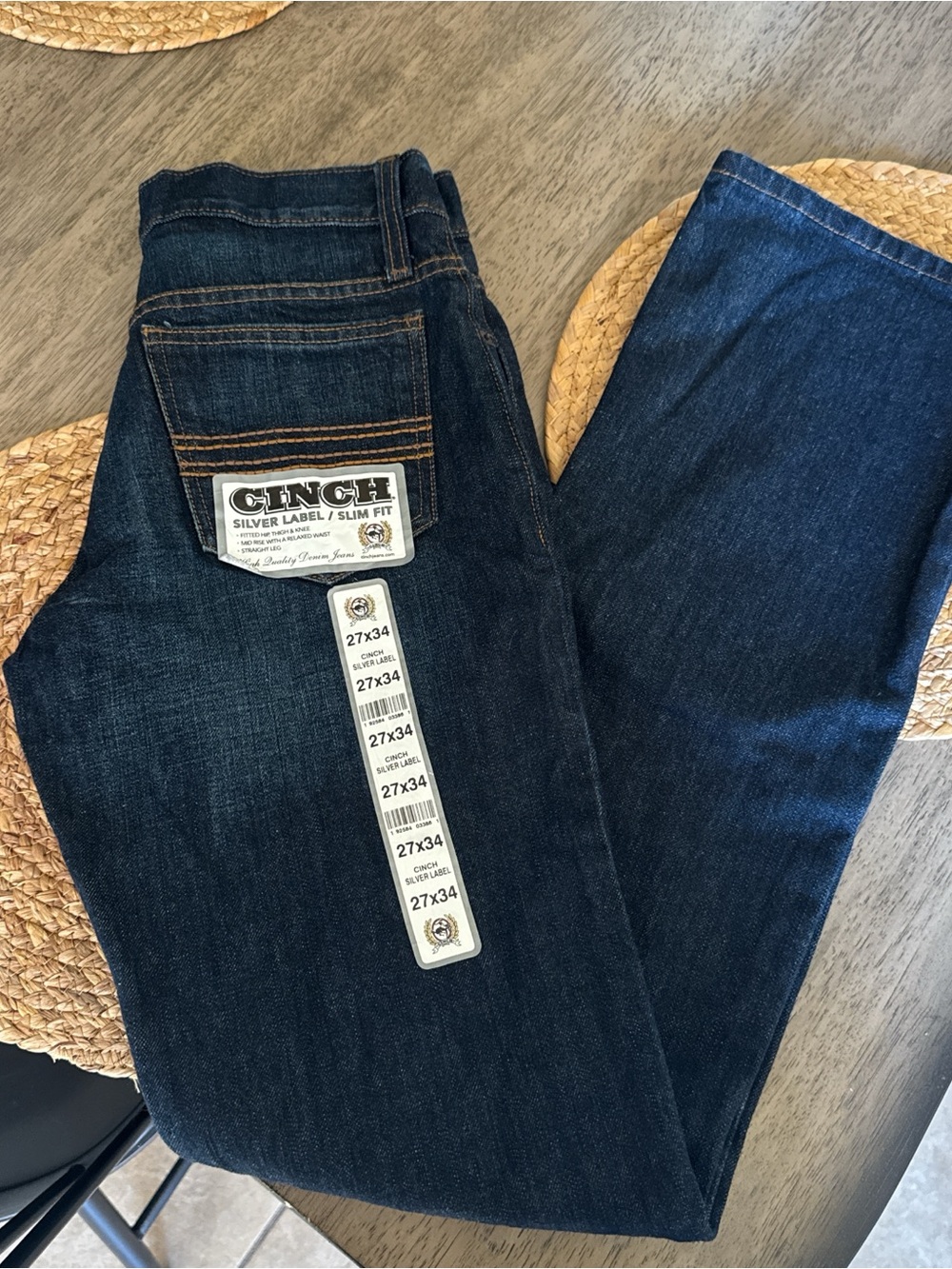 Cinch Slim Fit Men's Jeans in Dark Blue Denim